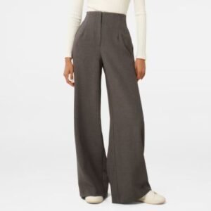 High-Waisted Wide-Leg Trousers